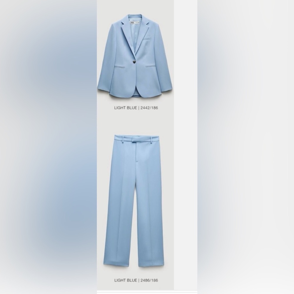 Zara Light Blue Blazer and Tailor Pants
SOLD AS SET